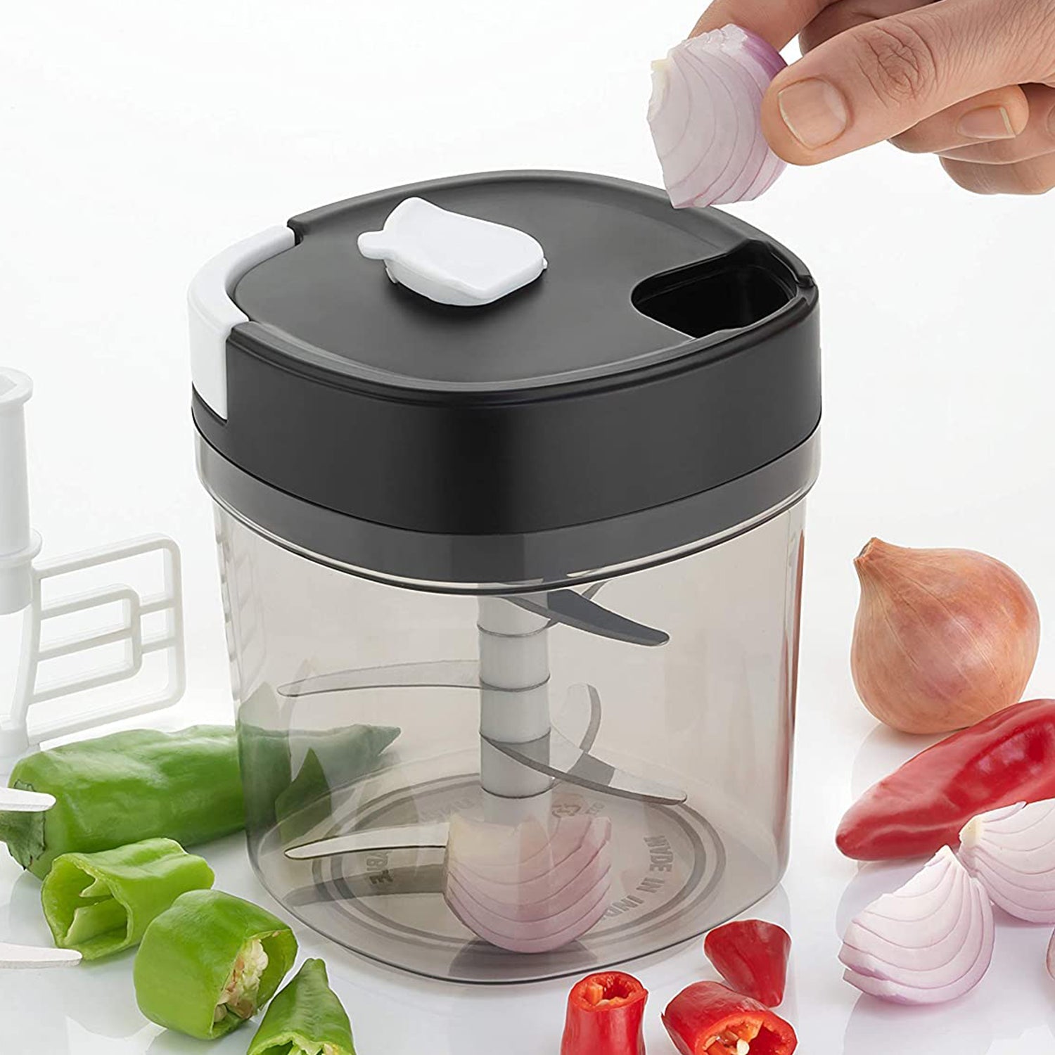 2671 Handy Chopper and Slicer Used Widely for chopping and Slicing of Fruits, Vegetables, Cheese Etc. Including All Kitchen Purposes. 2671 Handy Chopper and Slicer Used Widely for chopping and Slicing of Fruits, Vegetables, Cheese Etc. Including All Kitchen Purposes.